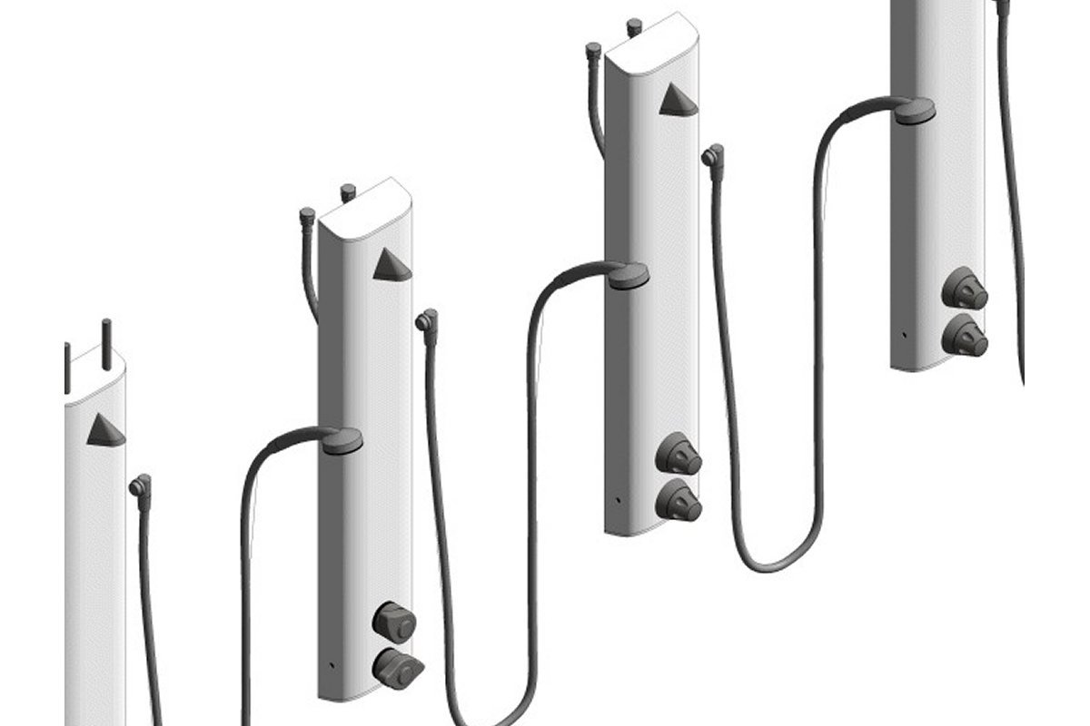 ISO model for T605A shower panel and variants