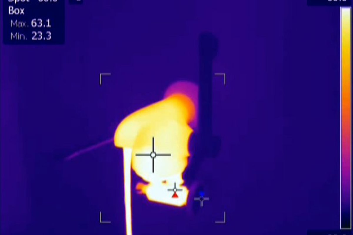 Thermal disinfection thermal image