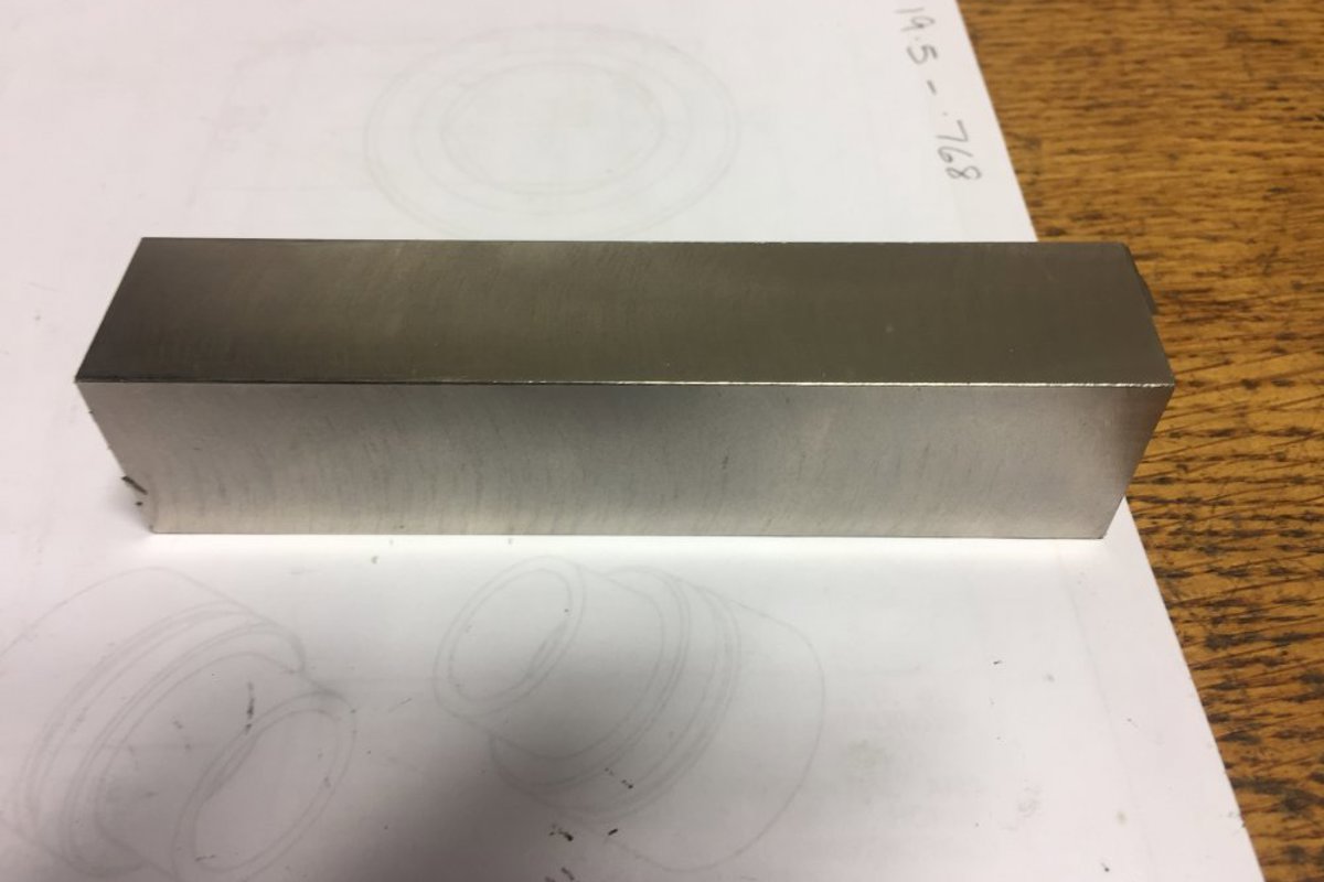 Bar steel to make a golf putter head