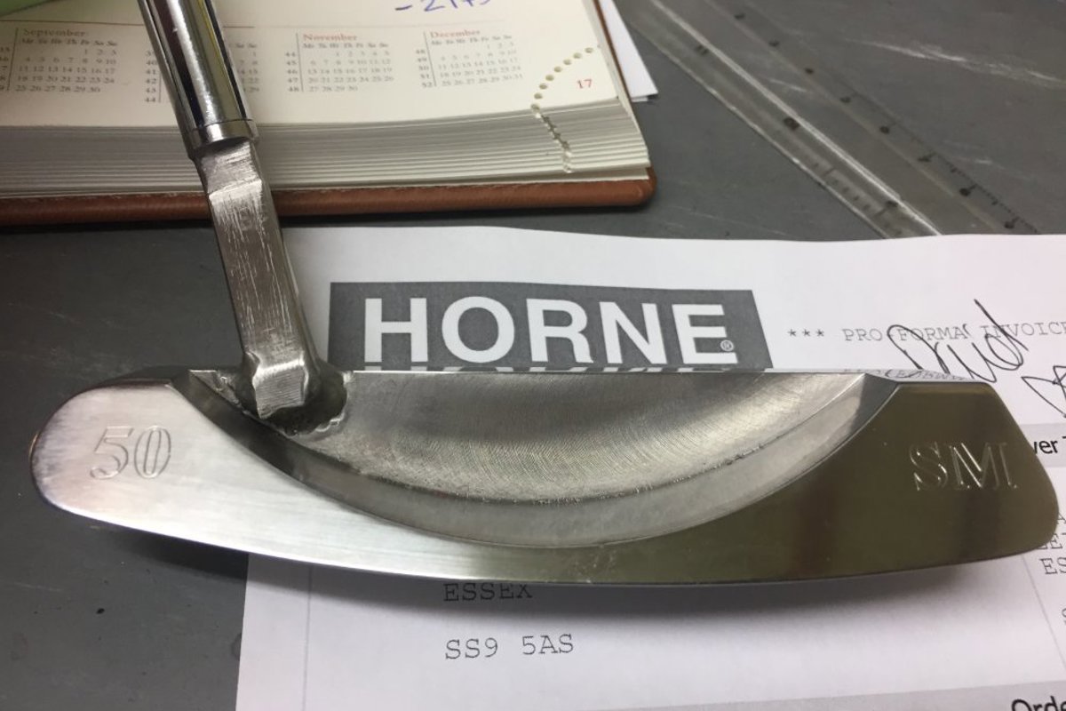 The completed putter head