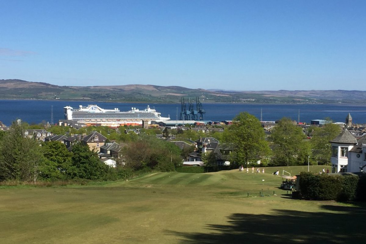 Glorious sunshine over the Clyde from Greenock Golf Course