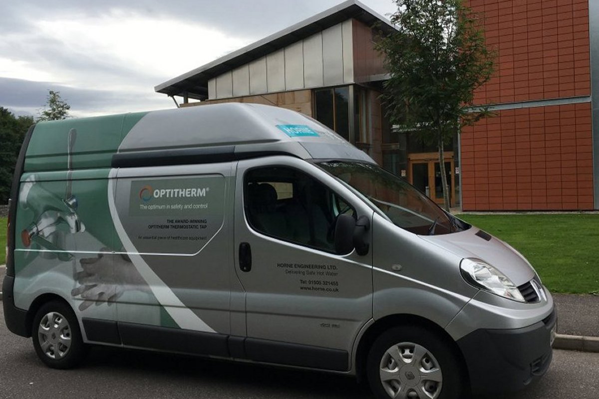 Horne van outside Highland Council Centre