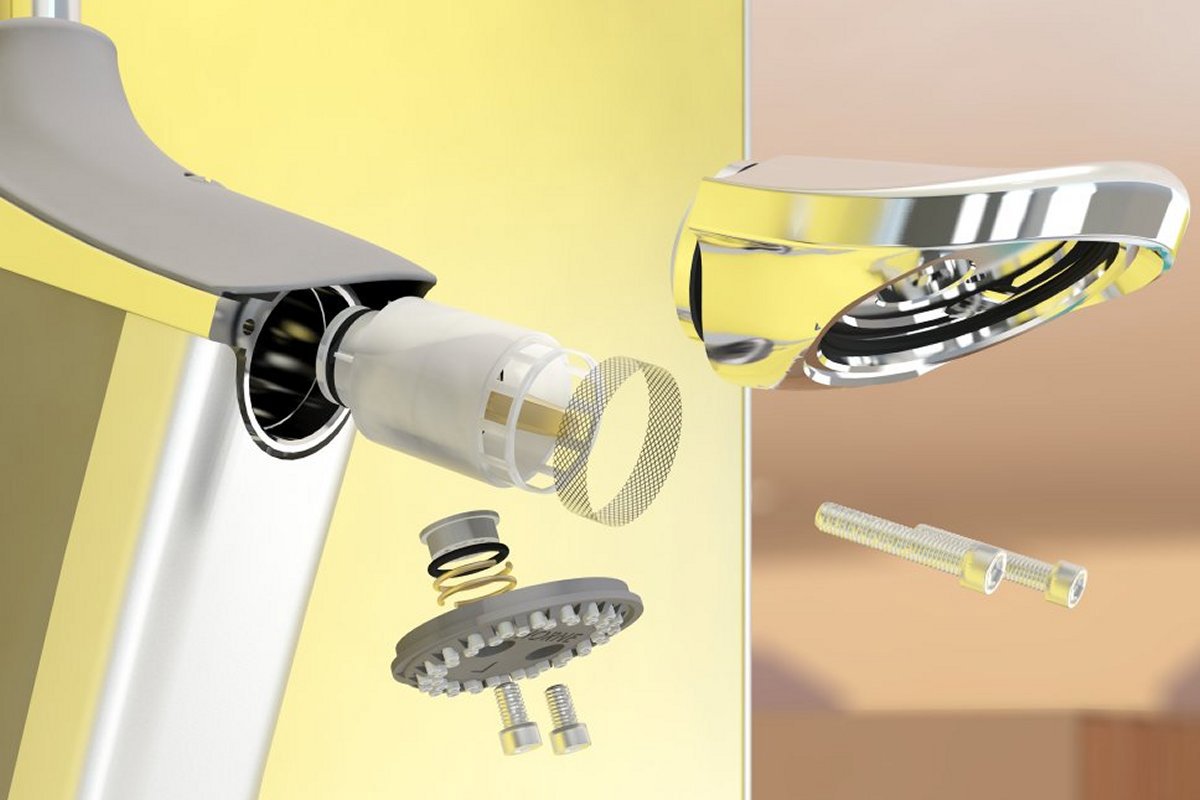 Duso shower head componentry