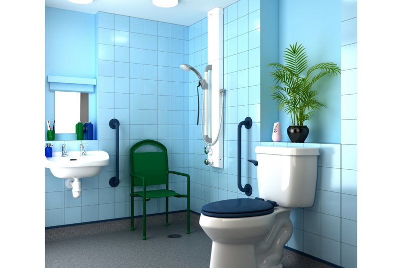 Horne T107A2L shower panel in accessible shower room