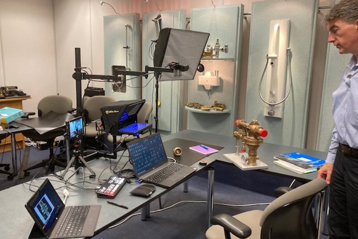 Zoom-in maintenance training: John Horne surveys the kit to make it all happen seamlessly