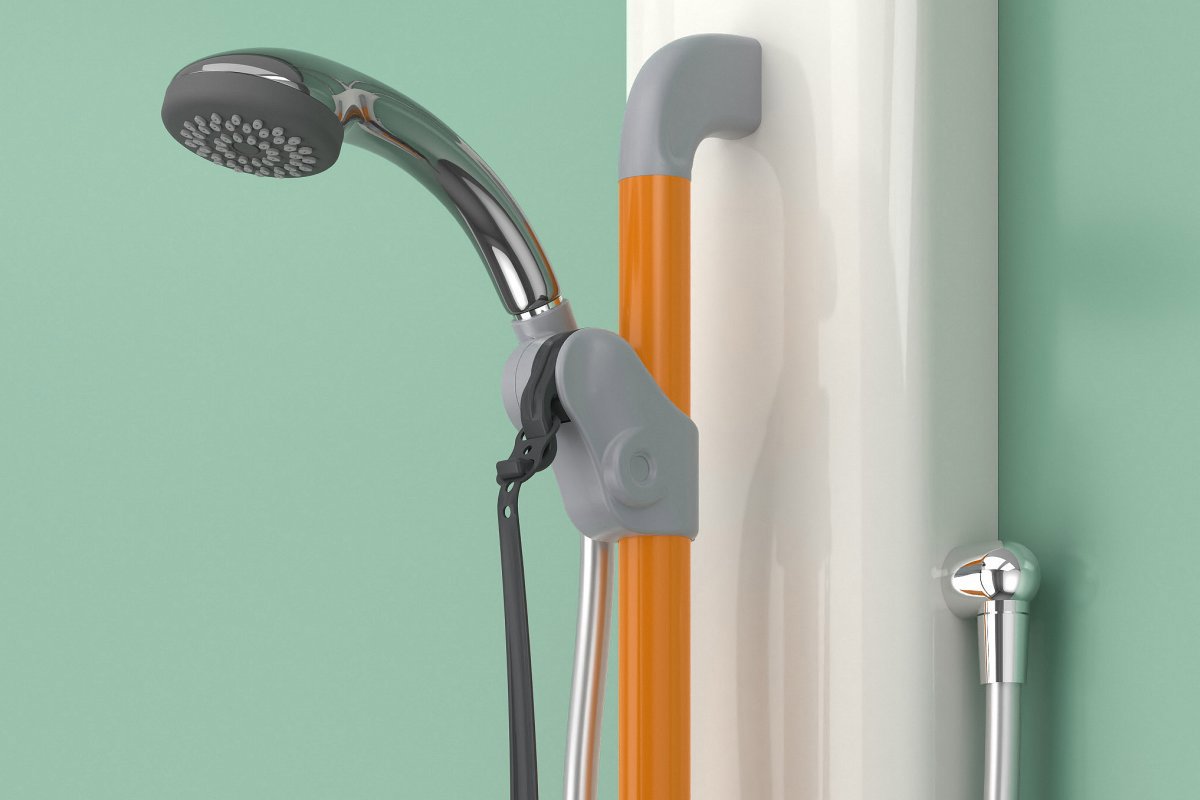 Single function handset, hose and Horne orange riser rail