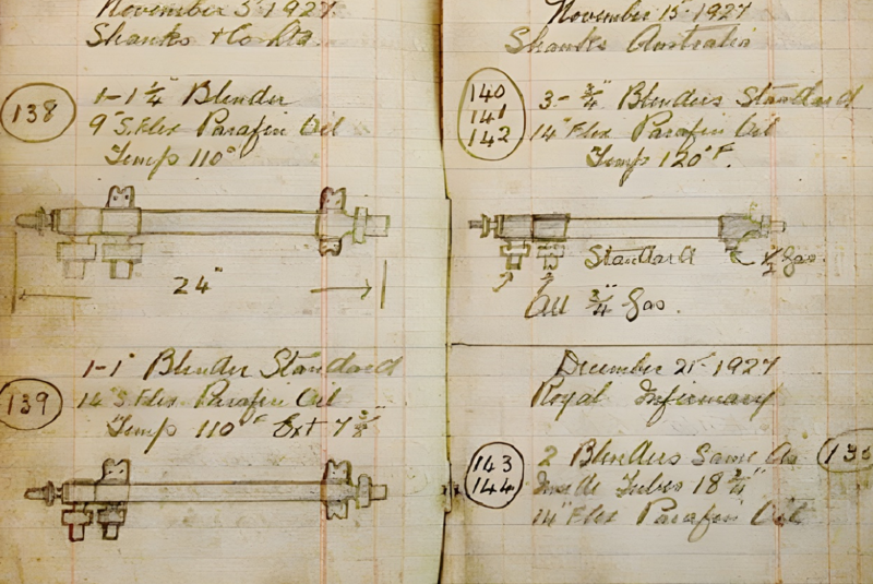 Excerpt from Horne Engineering Ltd Historical records